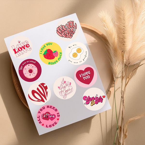 valentine sticker pack of ten