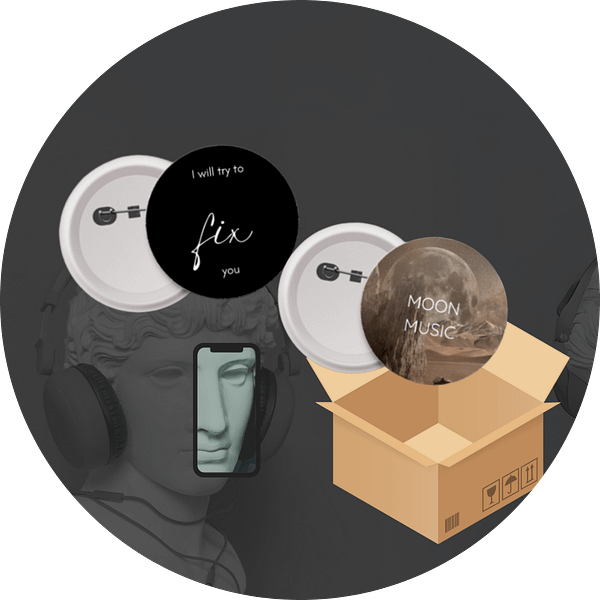 Quantum Pack - Fix You & Moon Music Badge Set | Coldplay Inspired Collectible Pins
