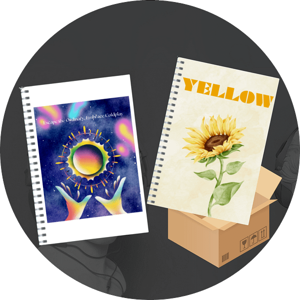 Escape the Ordinary – Coldplay Inspired Notebook Duo