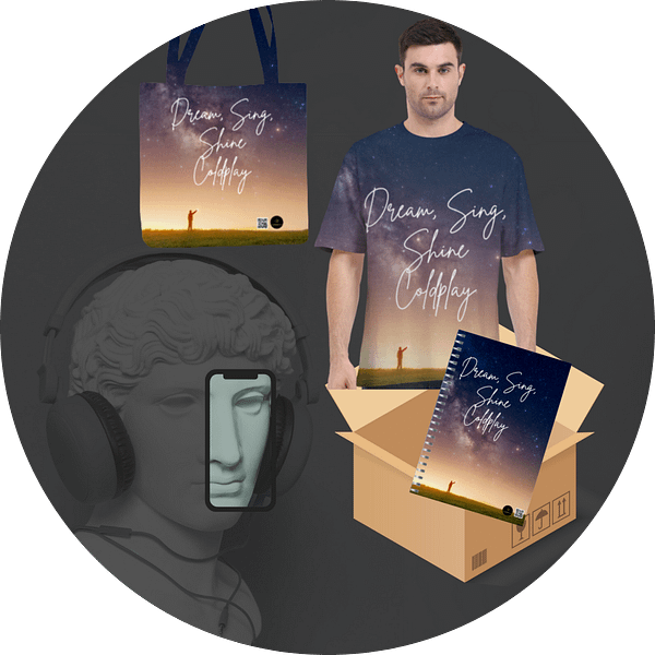 Quantum Bundle – Dream, Sing, Shine (Tote Bag, T-Shirt & Ruled Notepad)