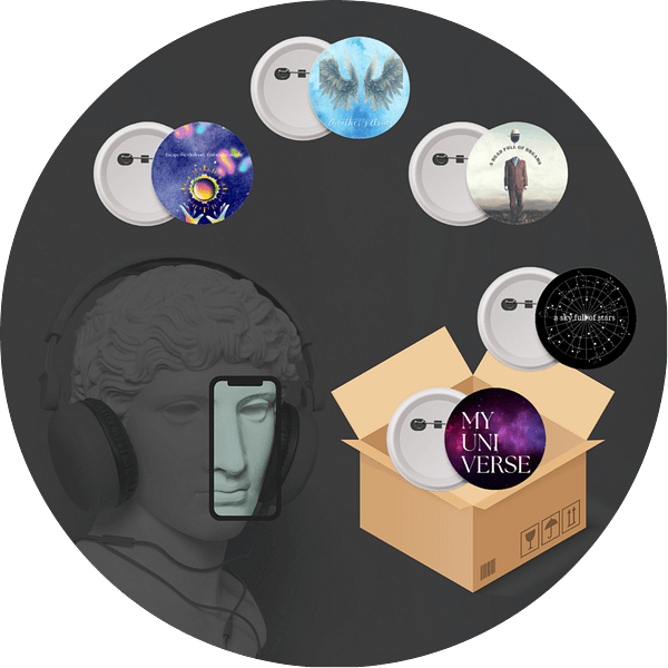 Quantum Pack – Set of 5 Artistic Badges