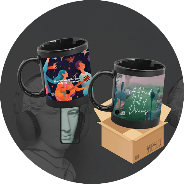Quantum Mug Pack – Coldplay-Inspired Aesthetic Coffee Mugs