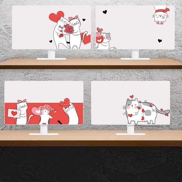 Adorable Cat-Themed Desktop Wallpaper Bundle – 10 Cute Designs – 1920x1080px – Instant Download