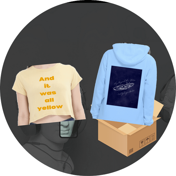 Cosmic Yellow – Coldplay-Inspired Crop Top & Hoodie Duo