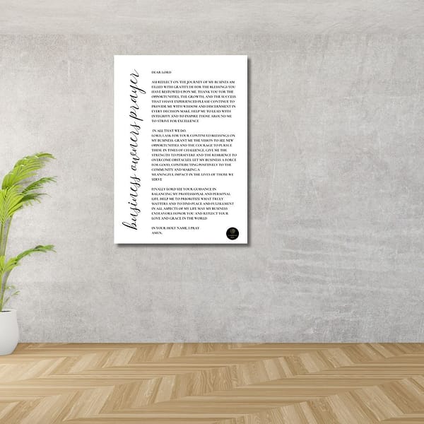 Inspirational Digital Business Wall Art Set | Motivational Prayer for Entrepreneurs | Printable Decor for Office & Home Workspace