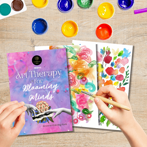 Blooming Minds – Reverse Coloring Book for Mindfulness & Art Therapy | Digital Download