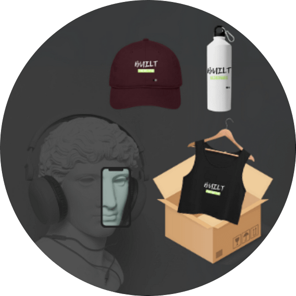 Built Different Quantum Bundle – Cropped Tank, Cap & Aluminium Sipper Bottle