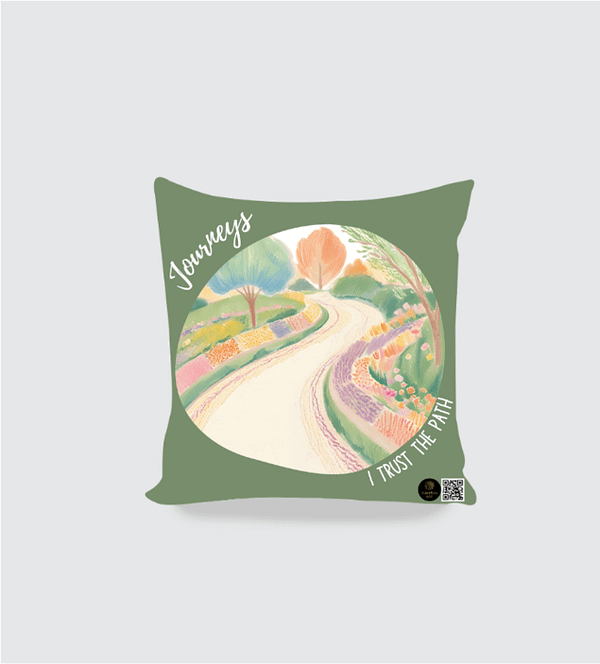 Inspirational Cushion Cover | Journeys - Trust the Path | Cozy Home Décor