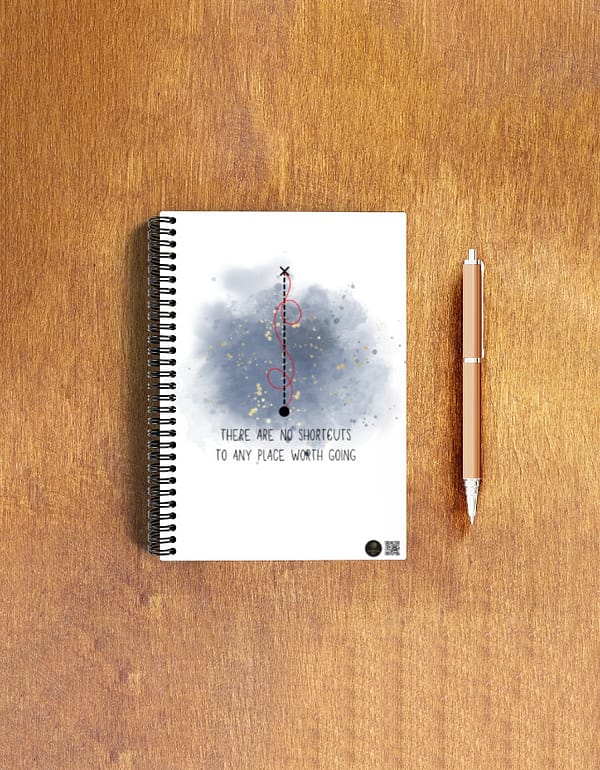 “There Are No Shortcuts” Notepad – A5 Wire-Bound Journal