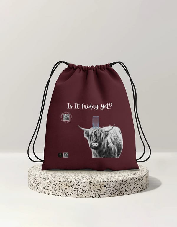 Is It Friday Yet ? - Dark Drawstring Bag