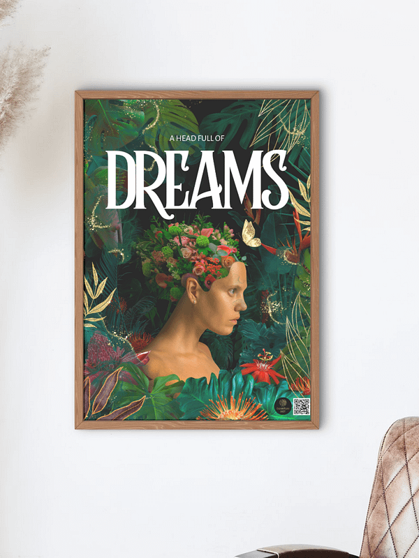 "A Head Full of Dreams" – Coldplay-Inspired 18x24 Inch Poster | Quantum Dot Gold Collection