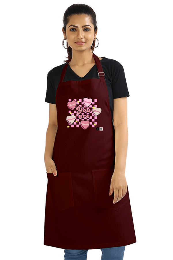 Apron - "You Are Loved, Enough, Strong, Capable, Worthy" Design