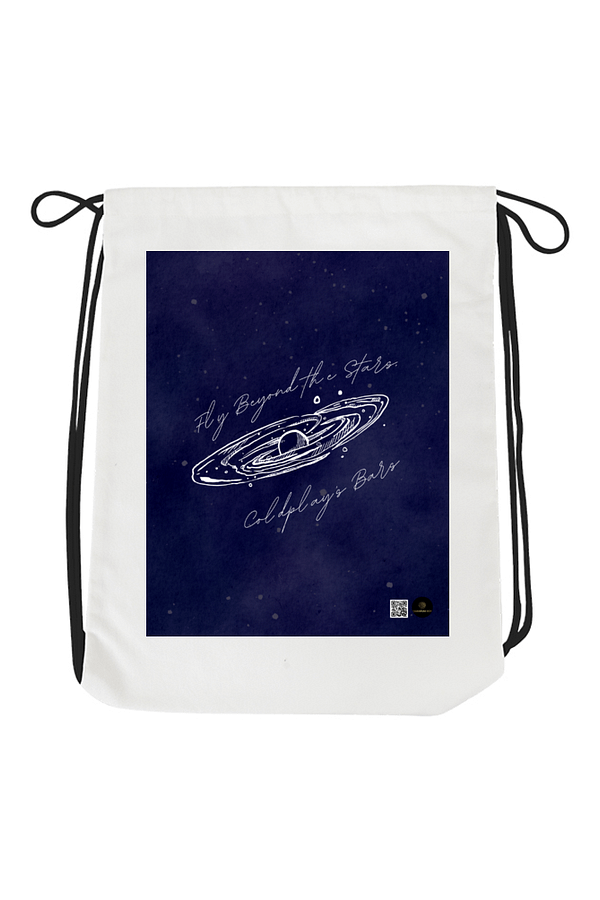 Drawstring Bag - Fly Beyond the Stars, Coldplay’s Bars | Cosmic Galaxy Design