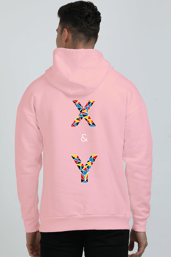 Oversized Hoodie (S-3XL)– X & Y Typography | Colorful Geometric Design