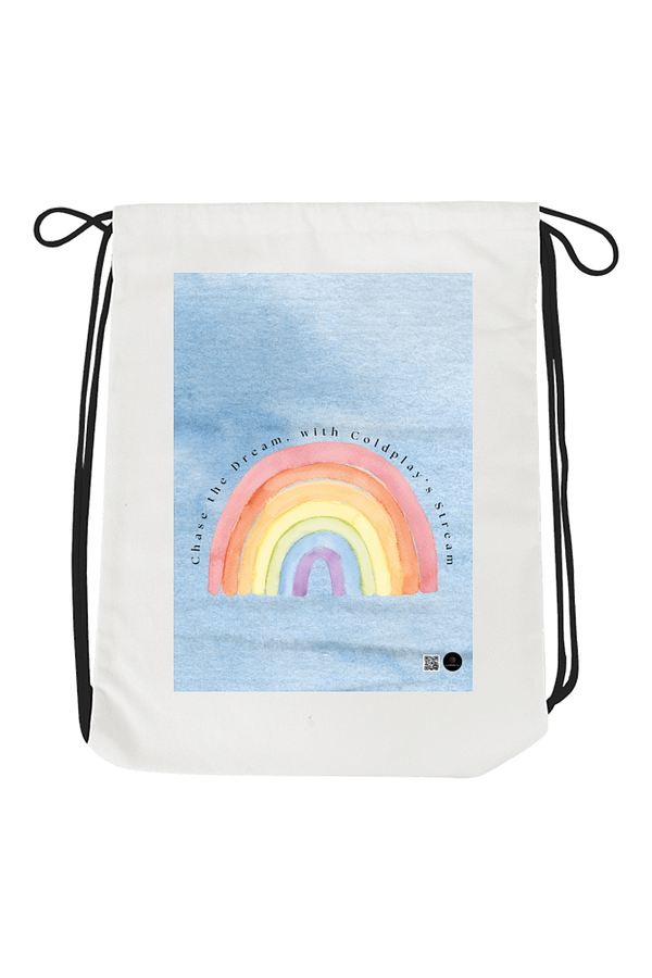 Drawstring Bag - Chase the Dream | Whimsical Watercolor Rainbow Design