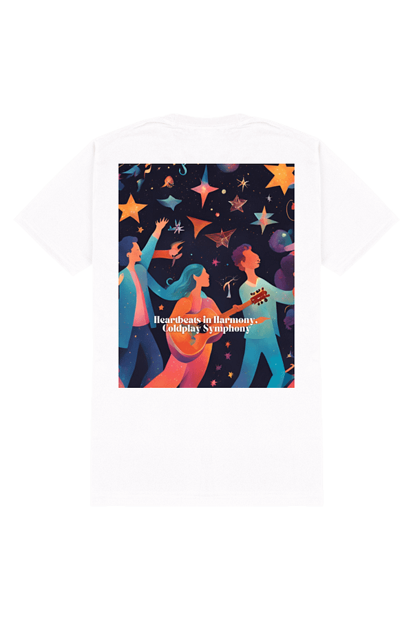 Male Standard Crew T-Shirt – Heartbeats in Harmony, Coldplay Symphony