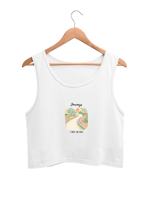 Journeys Cropped Tank Top | Trust the Path | Minimalist Aesthetic