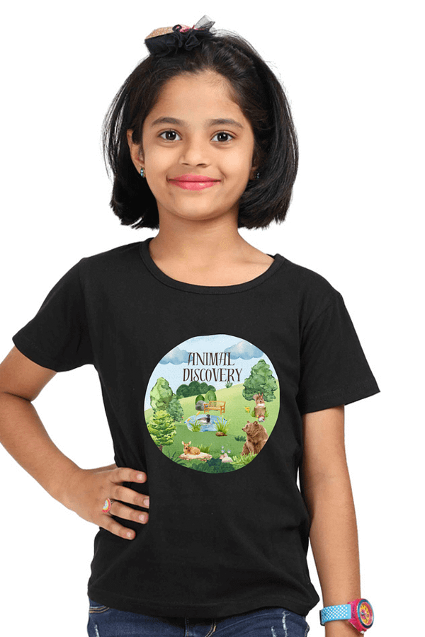 Animal Discovery Girls T-Shirt – Nature-Inspired Wildlife Adventure Tee