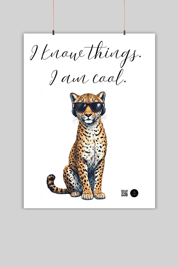 Savvy Spots Canvas Poster – 18x24 Inch Wall Art – Cheetah Aesthetic Print for Home, Office, or Dorm Decor
